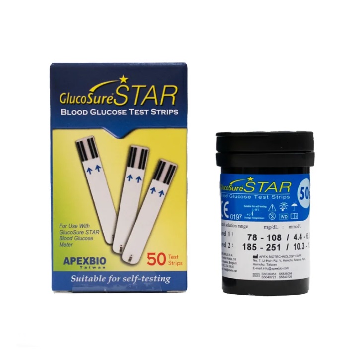 GLUCO SURE STAR  BLOOD GLUCOSE TEST STRIPS